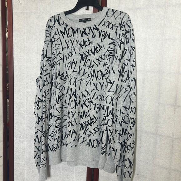 GUESS DAWSON MCM GRAFFITI SWEATER SIZE L - Picture 2 of 8